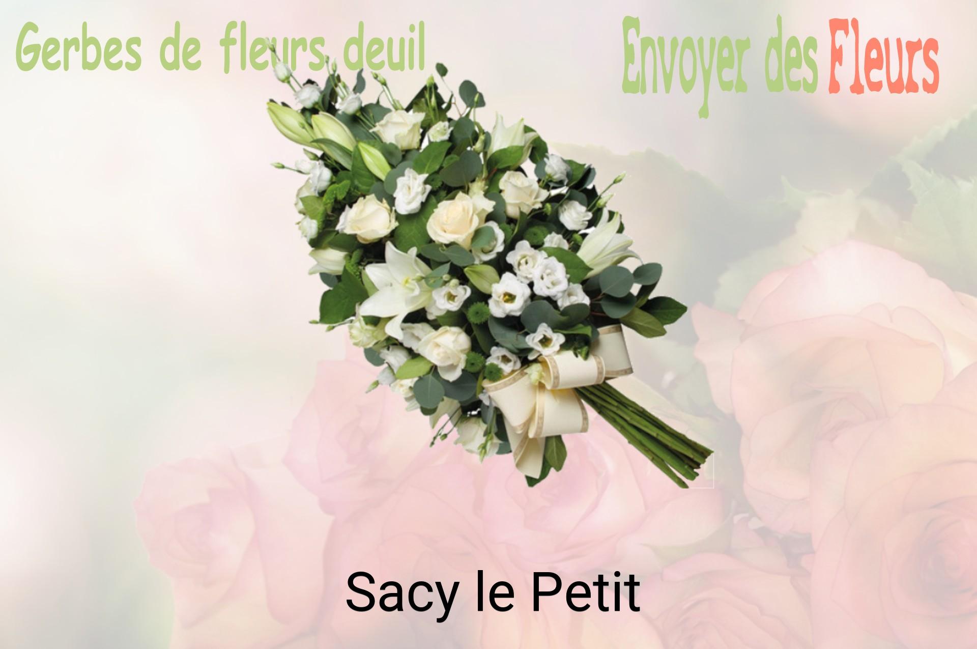Gerbe de fleurs de deuil livrée à Sacy-le-Petit